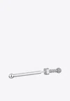 Eéra Special Order - Diamond Stud Long Piercing Earring In 18-karat Gold In White Gold