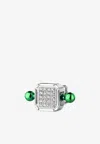 Eéra Special Order - Diamond Stud Square Piercing Earring In 18-karat Gold In White Gold