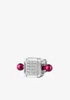 Eéra Special Order - Diamond Stud Square Piercing Earring In 18-karat Gold In White Gold