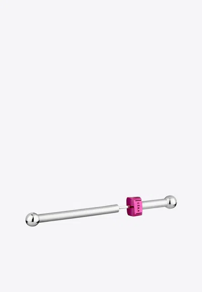Eéra Special Order - Long Piercing Stud Earring In 18-karat Gold In White Gold