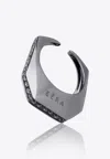 Eéra Special Order - Medium Sabrina Single Ear-cuff In 18k Gold With Diamonds In Black