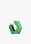 Eéra Special Order - Mini Dado Hoop Earring In 18-karat Gold In Green