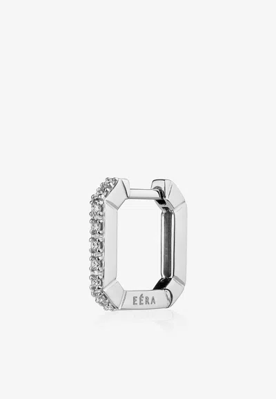 Eéra Special Order - Mini Diamond Pavé Earring In 18-karat White Gold In Silver