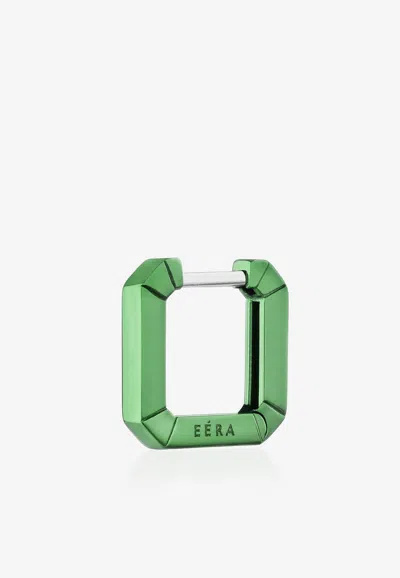 Eéra Special Order - Mini Eéra Single Hoop Earring In 18-karat Gold In Green