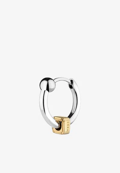 Eéra Special Order - Mini Piercing Hoop Earring In 18-karat Gold In White Gold