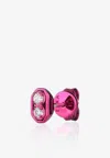 Eéra Special Order - Roma Diamond Stud Earring In 18-karat White Gold In Fuchsia