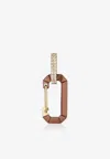 Eéra Special Order - Small Metallic Chiara Single Earring With Diamonds In Brown