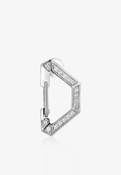 Eéra Special Order - Small Milano 18-karat White Gold Earring In Silver