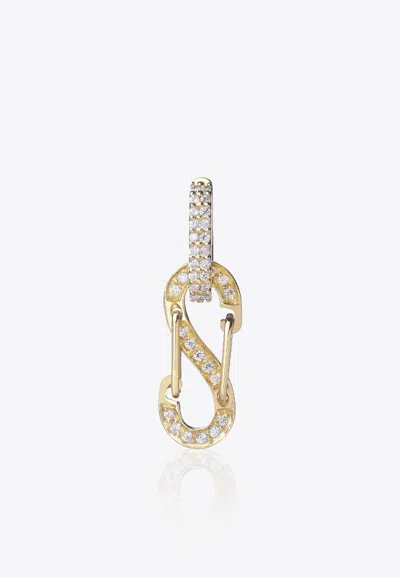 Eéra Special Order - Small Romy Diamond Pave Single Earring In 18k Yellow In Gold