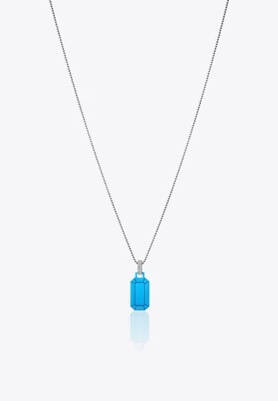 Eéra Special Order - Small Tokyo Necklace In 18k Gold In Blue