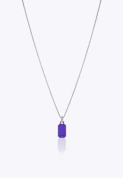Eéra Special Order - Small Tokyo Necklace In 18k Gold In Purple