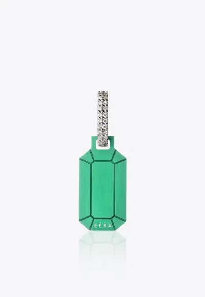 Eéra Special Order - Small Tokyo Single Earring With Diamonds In Green