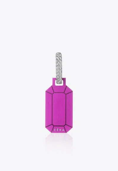Eéra Special Order - Small Tokyo Single Earring With Diamonds In Pink