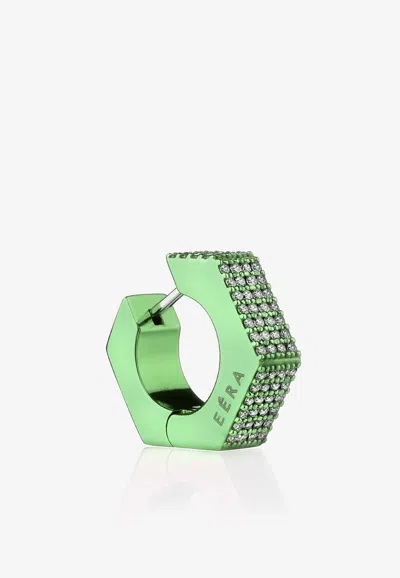 Eéra Special Order - Dado Earring In 18-karat Yellow Gold With Diamonds In Green