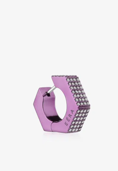 Eéra Special Order - Dado Earring In 18-karat Yellow Gold With Diamonds In Purple