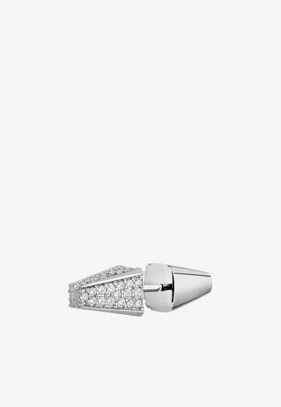 Eéra Special Order - Diamond Stud Piercing Stud Earring In 18-karat Gold In Silver