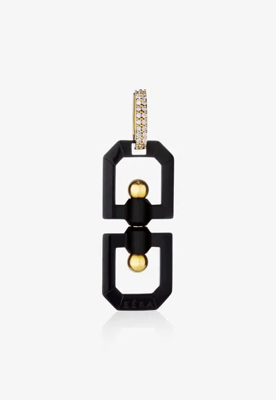 Eéra Special Order - Double Eye Earring In 18-karat Black Gold With Diamonds
