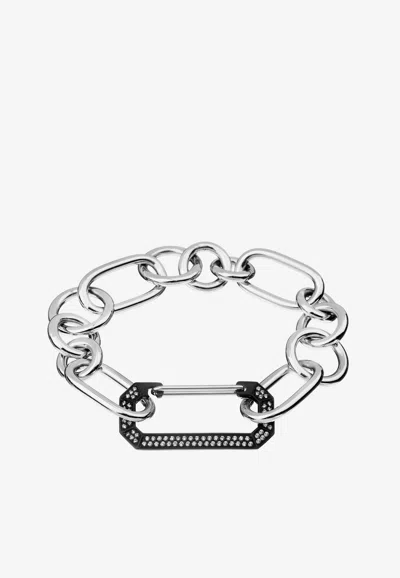 Eéra Special Order - Lucy Bracelet In 18-karat White And Black Gold With Diamonds In Purple