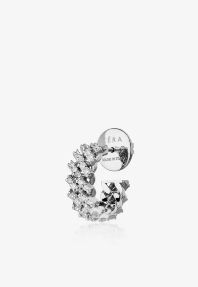Eéra Special Order - Mini Eéra Single Earring In 18-karat White Gold With Diamonds In Silver