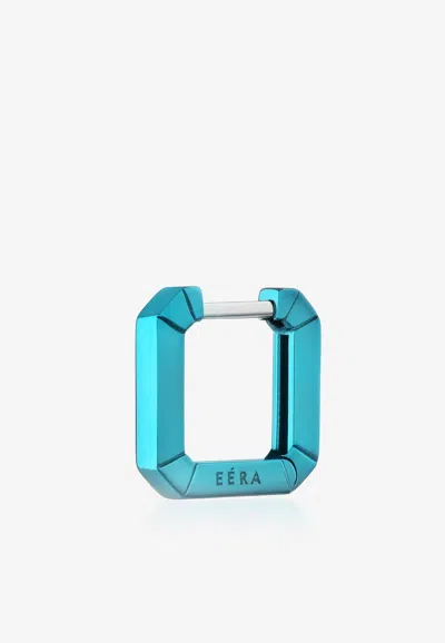 Eéra Special Order - Mini Eéra Single Hoop Earring In 18-karat Gold In Blue