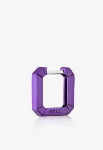 Eéra Special Order - Mini Eéra Single Hoop Earring In 18-karat Gold In Purple
