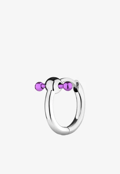 Eéra Special Order - Mini Piercing Hoop Earring In 18-karat Gold In Silver