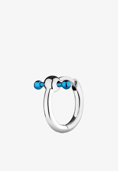 Eéra Special Order - Mini Piercing Hoop Earring In 18-karat Gold In Silver