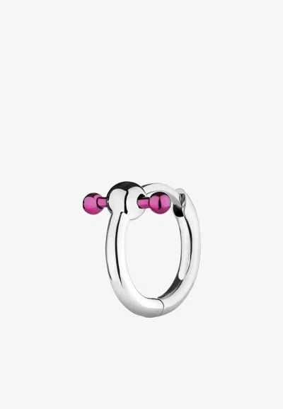 Eéra Special Order - Mini Piercing Hoop Earring In 18-karat Gold In Silver