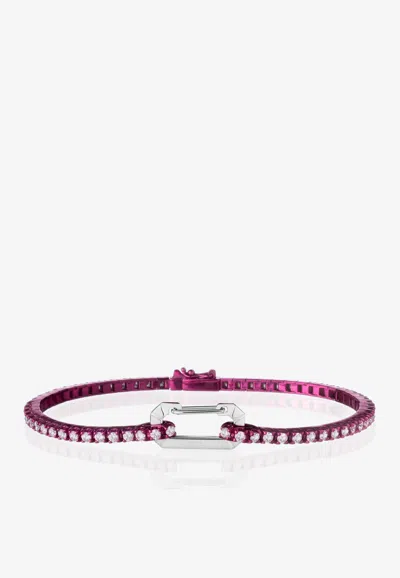 Eéra Special Order - Paris Diamond Paved Bracelet In 18-karat Gold In Pink
