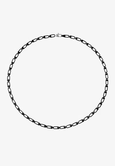 Eéra Special Order - Reine Silver Necklace In Black