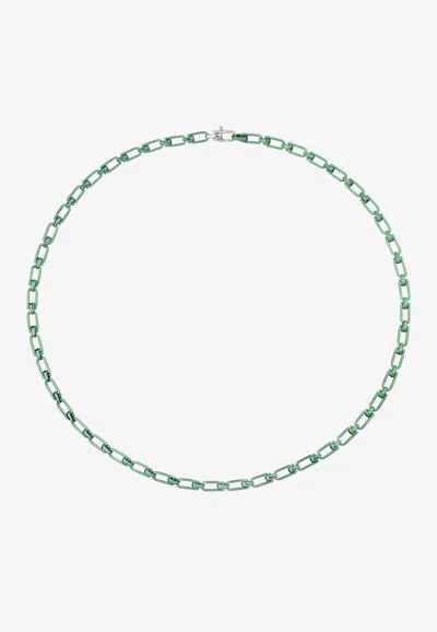 Eéra Special Order - Reine Silver Necklace In Green