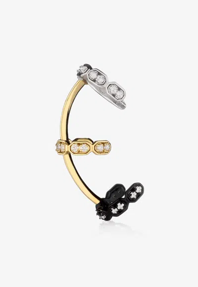 Eéra Special Order - Roma 18-karat Yellow And White Gold Earcuff With Diamonds