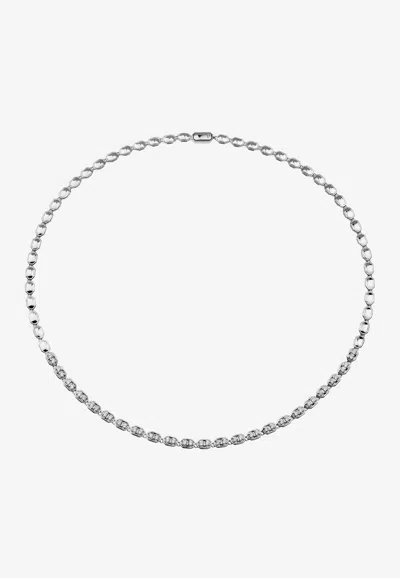 Eéra Special Order - Roma Diamond Necklace In 18-karat White Gold In Silver