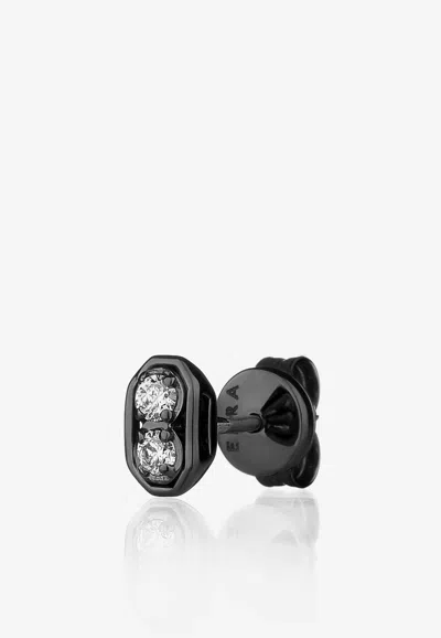 Eéra Special Order - Roma Diamond Stud Earring In 18-karat White Gold In Purple