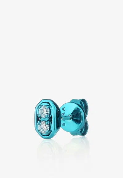 Eéra Special Order - Roma Diamond Stud Earring In 18-karat White Gold In Pattern