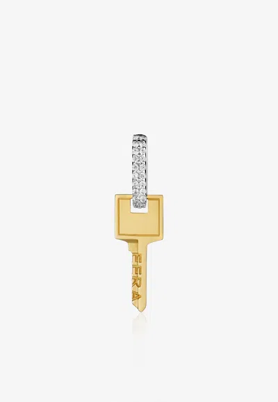 Eéra Special Order - Small Key Single Earring In 18-karat Yellow Gold With Diamonds