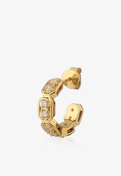 Eéra Special Order - Small Roma Hoop Earring In 18-karat Yellow Gold With Diamonds