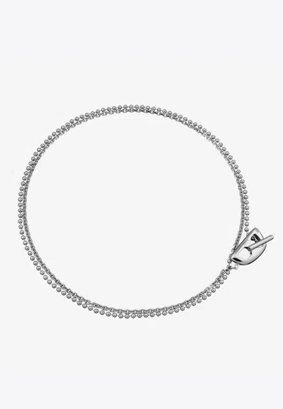 Eéra Special Order - Stone Necklace In 18-karat Gold In Silver