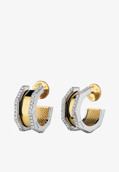 Eéra Tubo 18-karat Yellow Gold Earrings With Diamonds