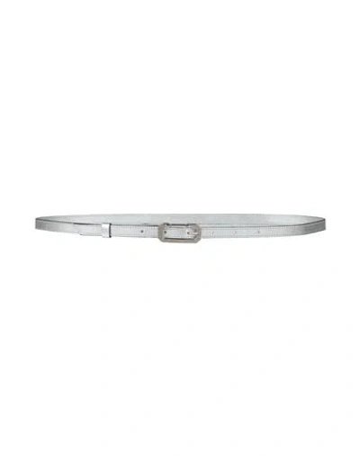 Eéra Eéra Woman Belt Silver Size 34 Leather In Gray