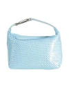 Eéra Eéra Woman Handbag Sky Blue Size - Calfskin, Brass