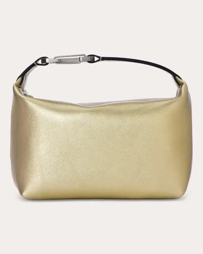 Eéra Women's Laminated Leather Moon Bag In Brown