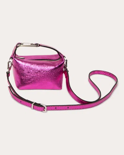 Eéra Women's Laminated Leather Tiny Moon Bag In Pink