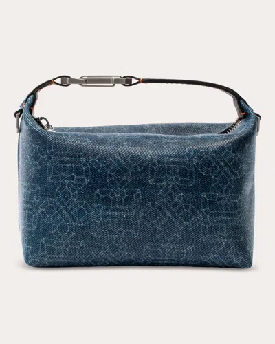 Eéra Women's Leitmotif Denim Moon Bag In Blue