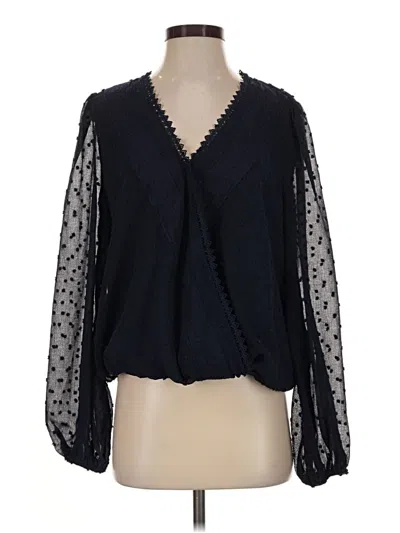 Pre-owned Eesome 3/4 Sleeve Blouse In Black
