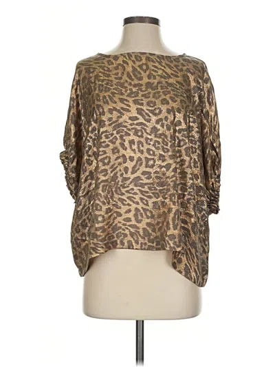 Pre-owned Eesome 3/4 Sleeve Blouse In Brown