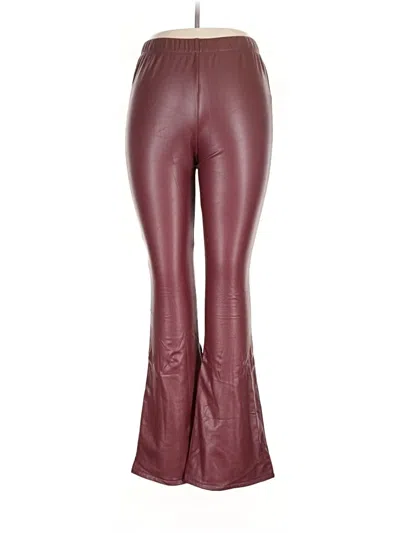 Pre-owned Eesome Active Pants In Burgundy