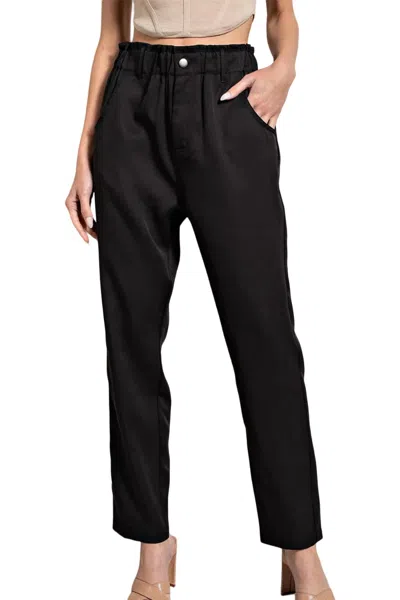 Eesome Bailey Banded Straight Pants In Black
