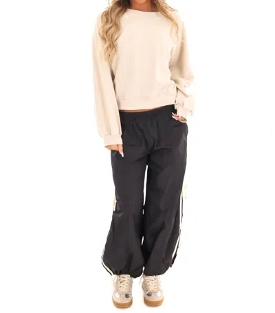Eesome Be Kind Mineral Washed Sweatshirt In Bone In Neutral