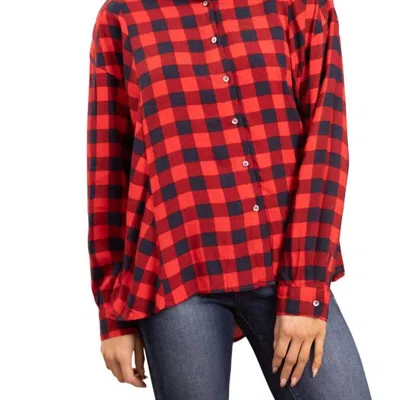 Eesome Buffalo Plaid Button Up In Red In Multi